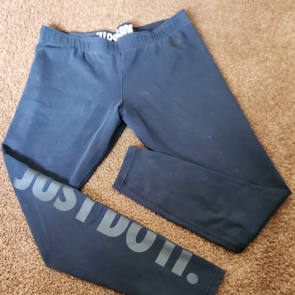 Nike Black Leggings with Black VINYL Print